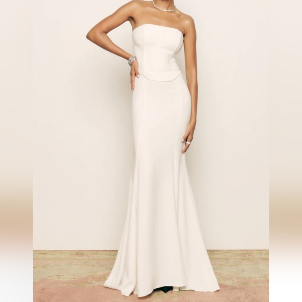 NWT Reformation 2pc Haisley Dress In Ivory Size 6
